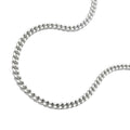 Fußkette 1,4mm Flachpanzerkette 2x diamantiert längenvariabel mit 3 Ösen Silber 925
