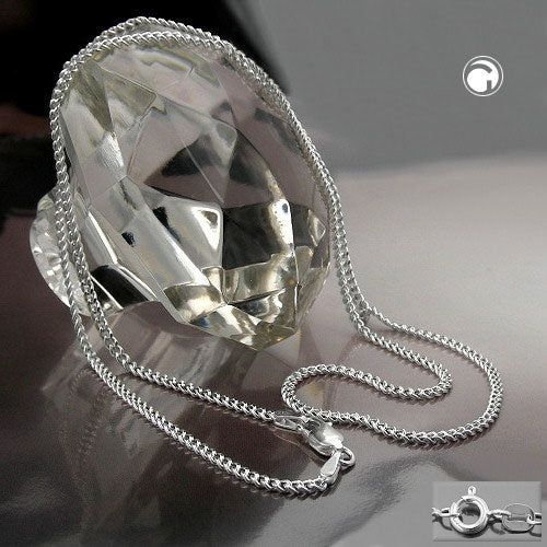 Bauchkette 2mm Flachpanzerkette 2x diamantiert Silber 925