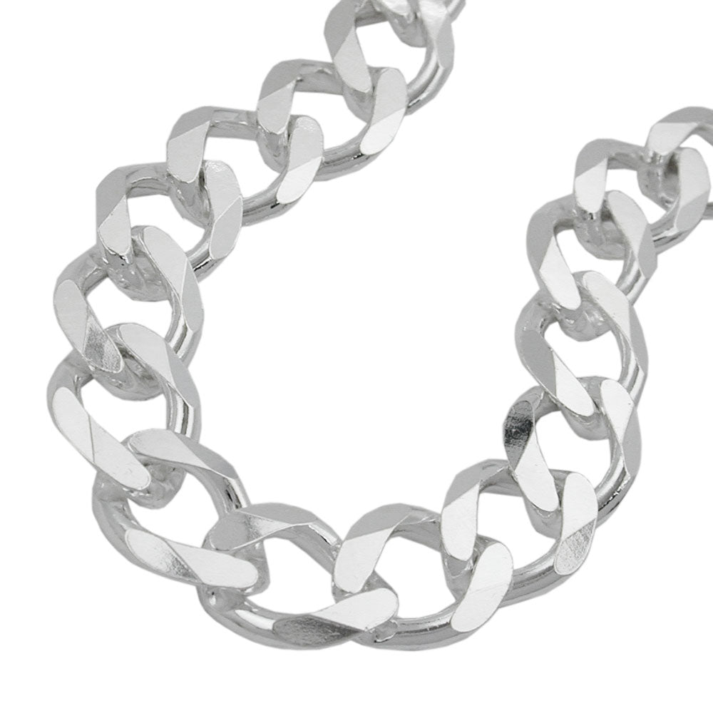 Armband 1,1x3mm Weitpanzerkette Silber 925
