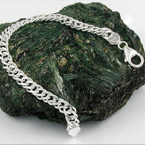 Armband 6mm Zwillingspanzerkette Silber 925