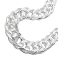 Armband 1,1x3,5mm Zwillingspanzer Silber 925