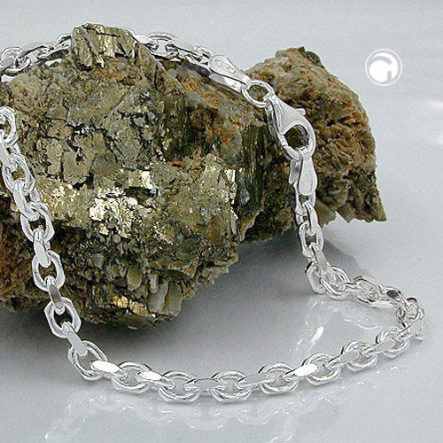 Kette 3,5mm Ankerkette 4x diamantiert Silber 925
