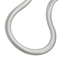 Kette 6x2mm flache Schlangenkette glänzend Silber 925