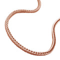 Kette 1,5mm Fuchsschwanzkette vierkant rosé vergoldet 10 Milliem gold-plattiert Silber 925 42cm