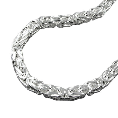 Kette ca. 8mm Königskette vierkant glänzend Silber 925