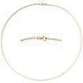 Halsreif 333 Gelbgold 2 mm 45 cm Gold Kette Halskette Goldhalsreif Karabiner