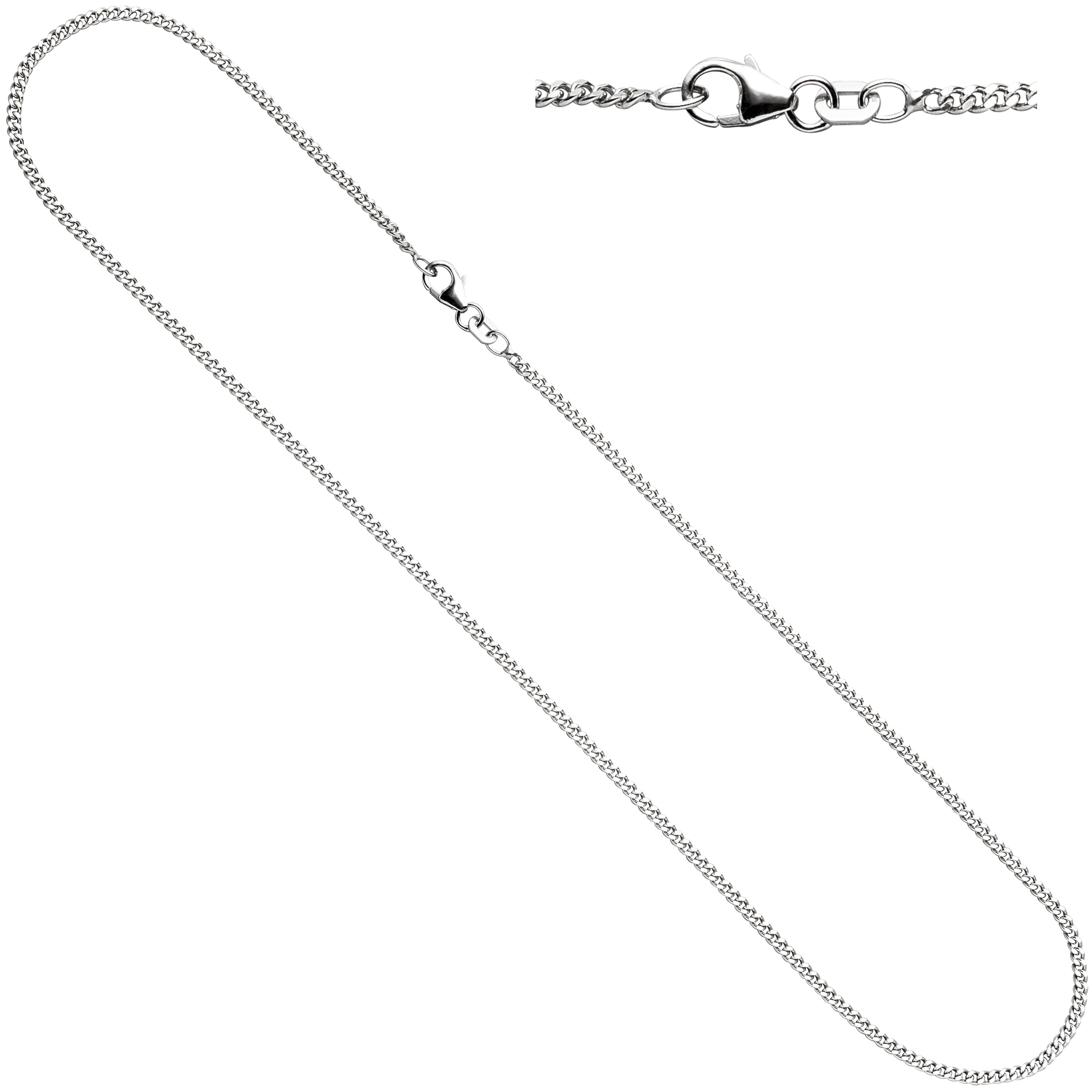 Panzerkette 925 Silber 1,7 mm 42 cm Halskette Kette Silberkette Karabiner