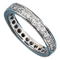 Memory Ring 585 Gold Weißgold mit Diamanten Brillanten rundum Memoryring