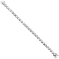 Armband 925 Sterling Silber 29 Zirkonia 19 cm Silberarmband Kastenschloss
