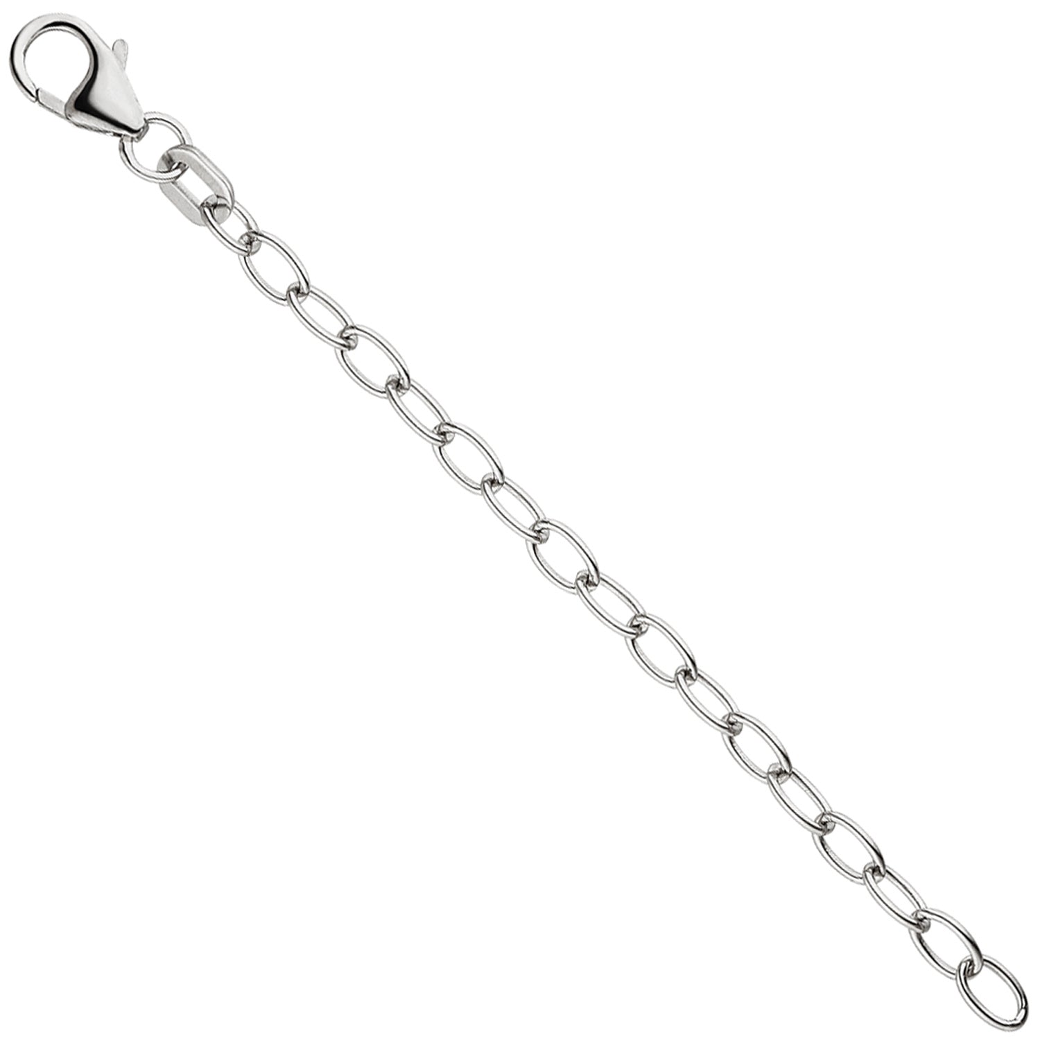 Verlängerungskette 925 Sterling Silber 7 cm Karabiner Kettenverlängerung