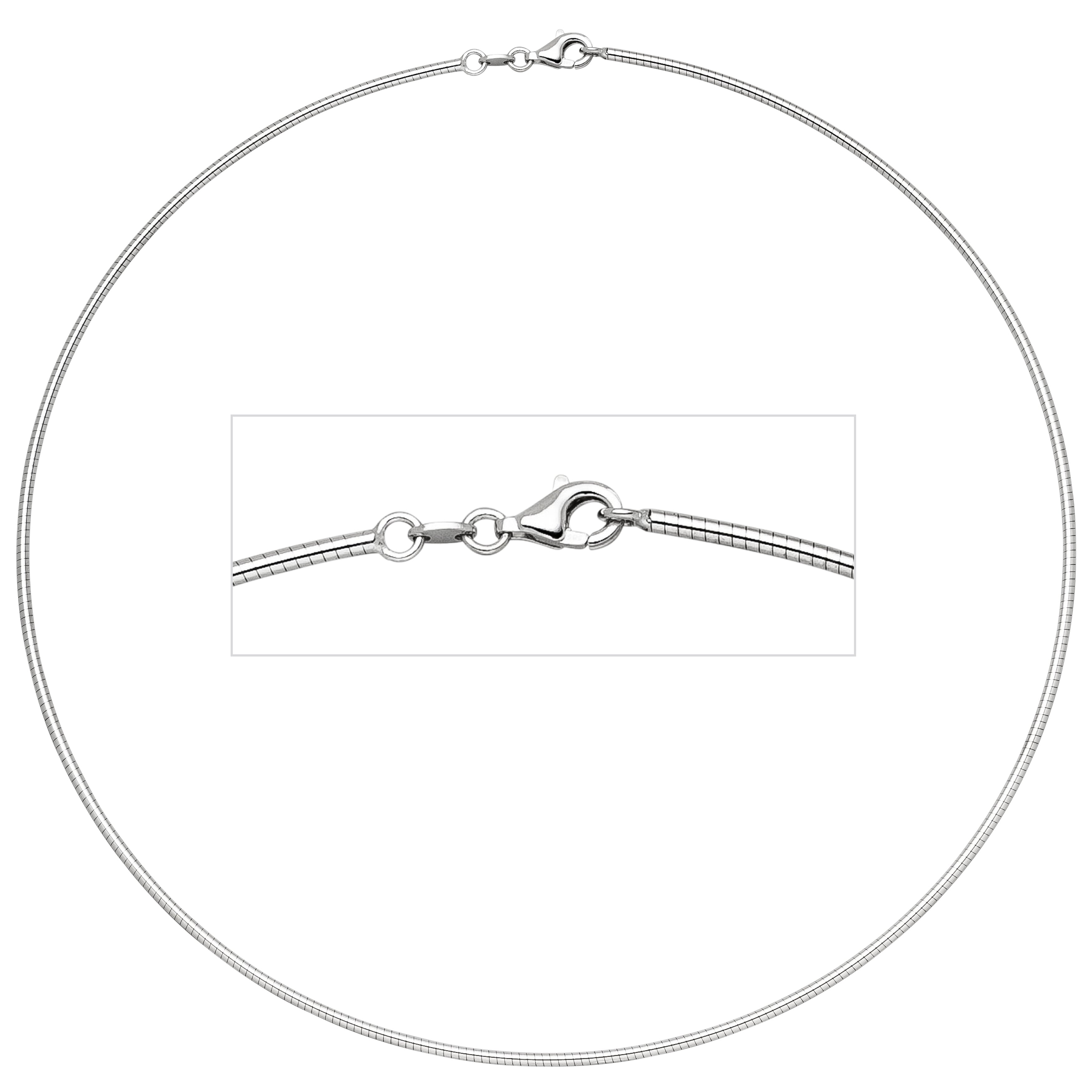 Halsreif 585 Weißgold 1,7 mm 42 cm Gold Kette Halskette Weißgoldhalsreif