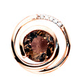 Anhänger 585 Gold Rotgold 5 Diamanten Brillanten 0,035ct. 1 Rauchquarz braun