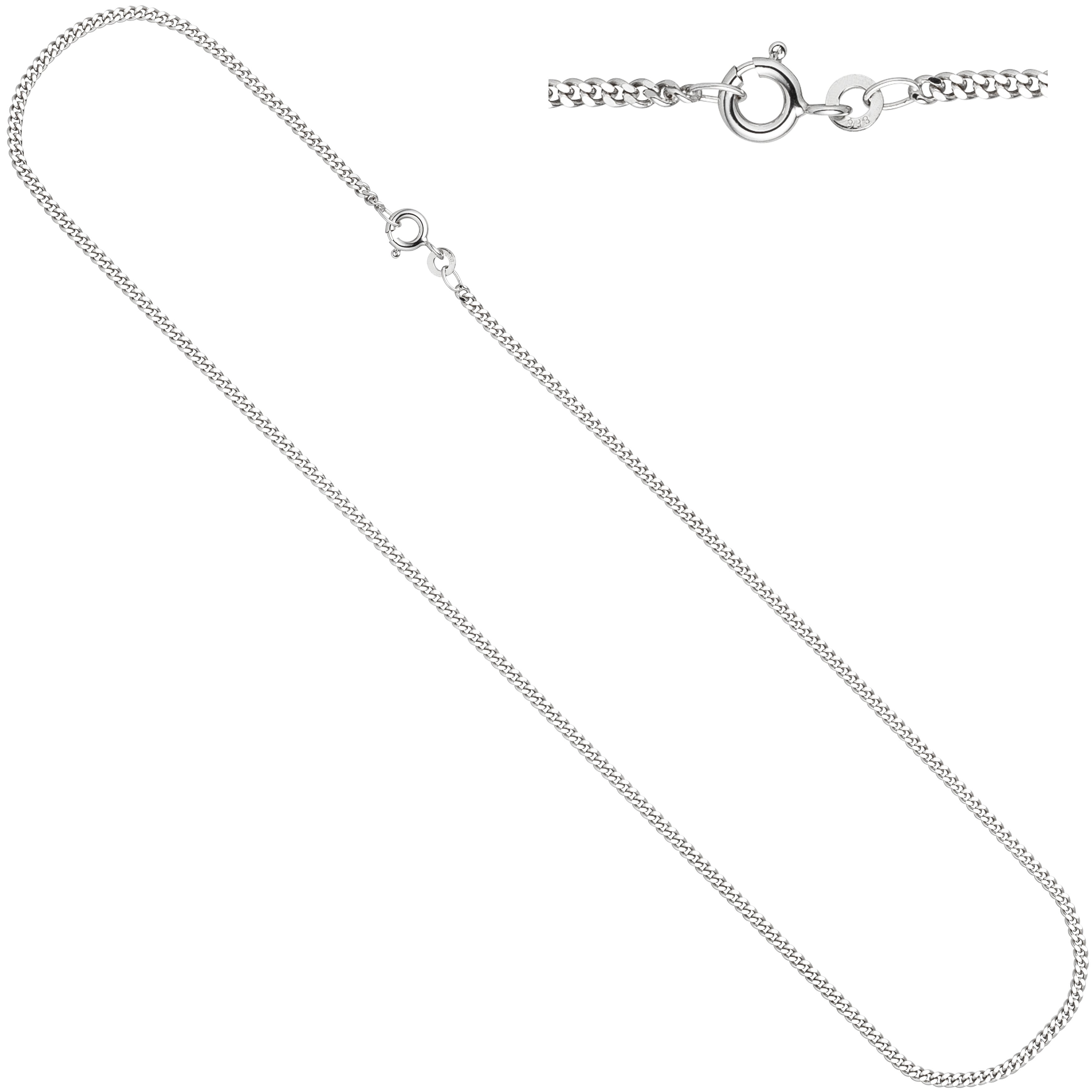 Panzerkette 333 Weißgold 2,1 mm 42 cm Gold Kette Halskette Weißgoldkette