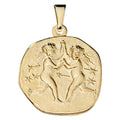 Anhänger Sternzeichen Zwilling 333 Gold Gelbgold Sternzeichenanhänger