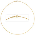 Halsreif 750 Gold Gelbgold 1,1 mm 50 cm Halskette Kette Karabiner