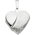Medaillon Herz 925 Sterling Silber eismatt Anhänger zum Öffnen