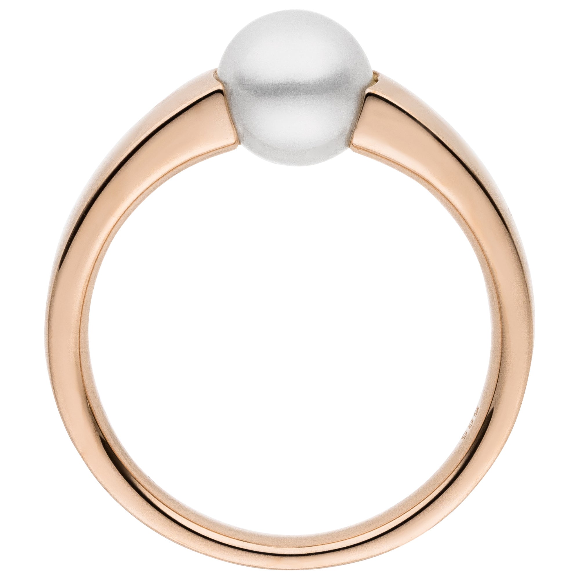 Damen Ring 585 Gold Rotgold 1 Süßwasser Perle Goldring Perlenring