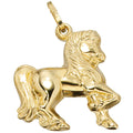 Kinder Anhänger Pferd 333 Gold Gelbgold Pferdeanhänger Kinderanhänger