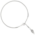 Fußkettchen Fußkette Flügel 925 Sterling Silber rhodiniert Federring
