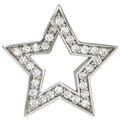 Anhänger Stern 925 Sterling Silber rhodiniert mit 30 Zirkonia