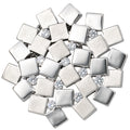 Anhänger 925 Sterling Silber rhodiniert mattiert 11 Zirkonia