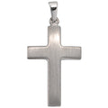 Anhänger Kreuz 925 Sterling Silber mattiert Kreuzanhänger Silberkreuz
