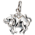 Anhänger Sternzeichen Stier 925 Silber mit 4 Zirkonia Sternzeichenanhänger