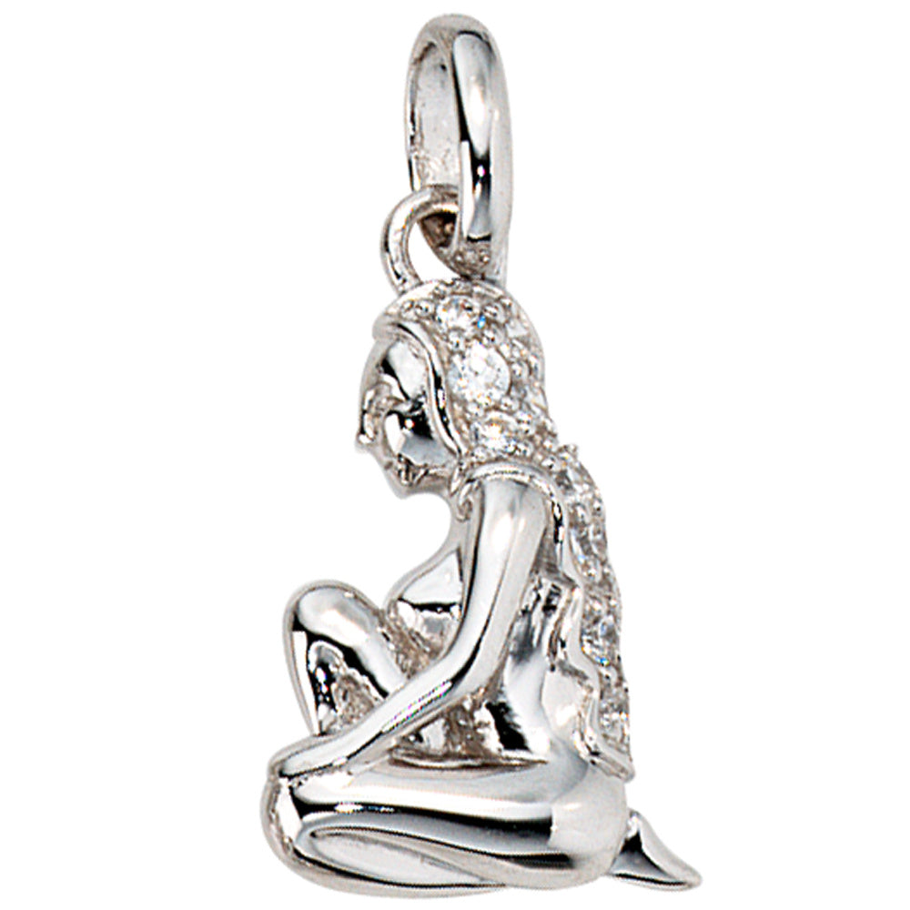 Anhänger Sternzeichen Jungfrau 925 Silber mit 9 Zirkonia Sternzeichenanhänger