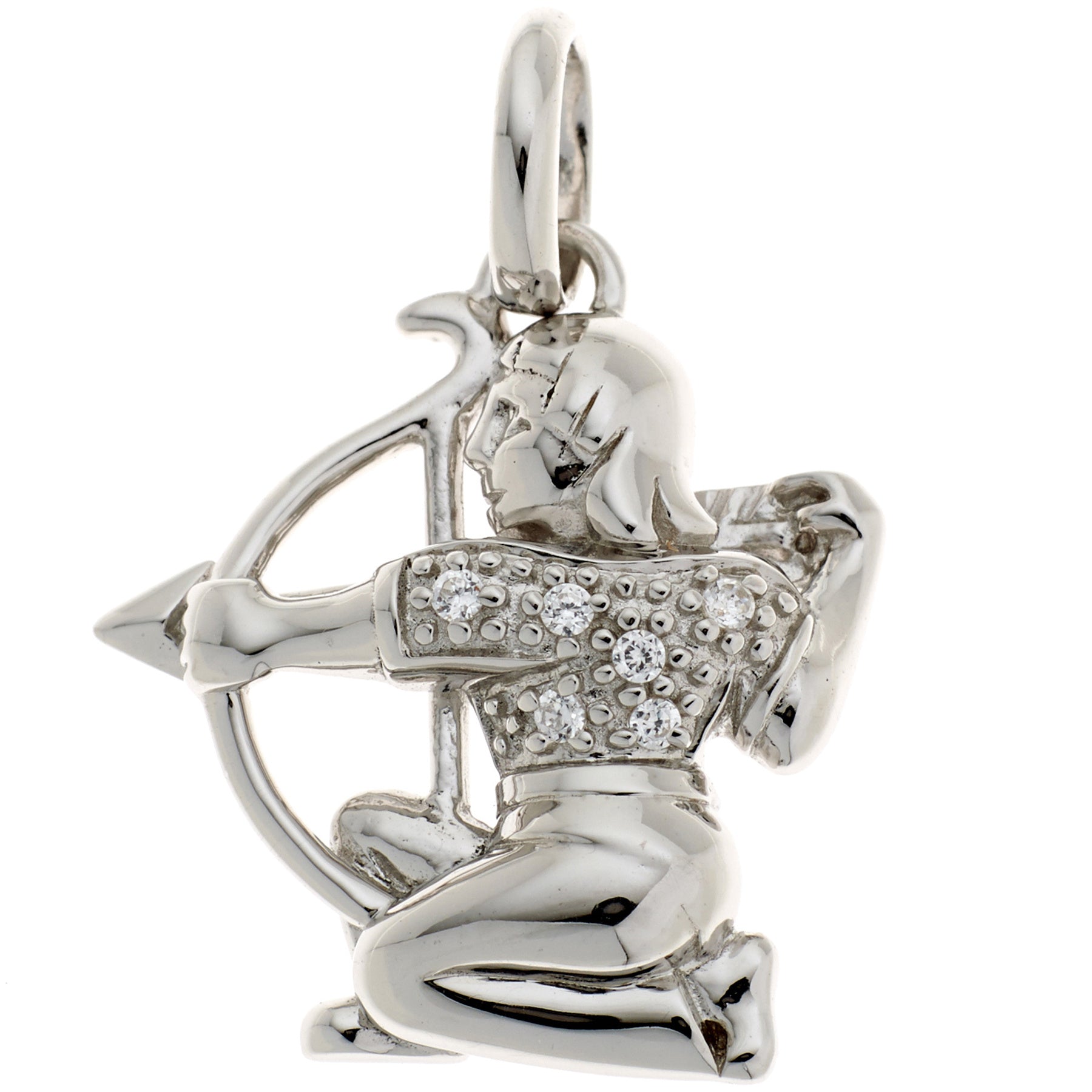 Anhänger Sternzeichen Schütze 925 Silber mit 6 Zirkonia Sternzeichenanhänger