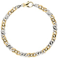Armband 585 Gold Gelbgold Weißgold bicolor 16 Diamanten Brillanten 18,5 cm