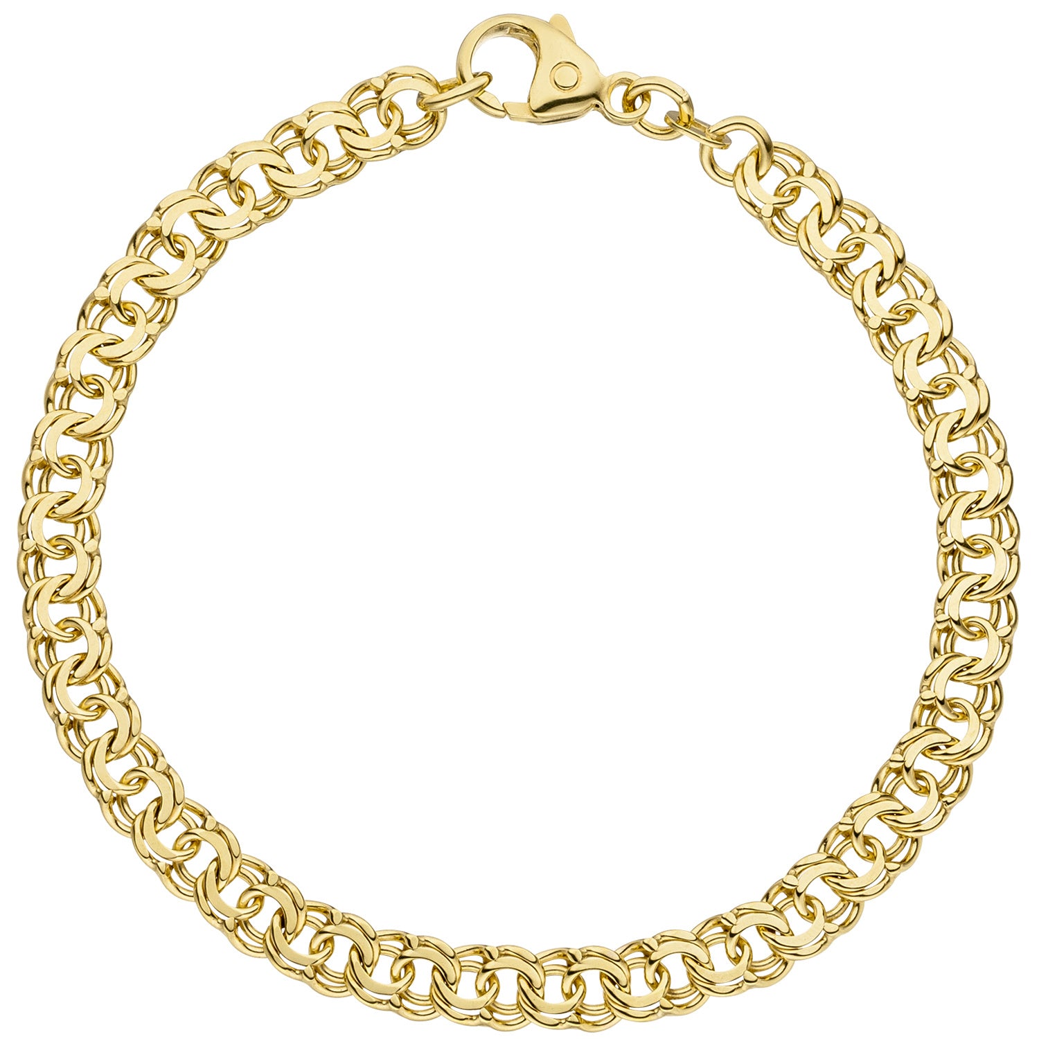 Garibaldiarmband 585 Gold Gelbgold massiv 19 cm Armband Goldarmband