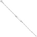 Schildband 925 Sterling Silber rhodiniert 16 cm Gravur ID Armband Federring