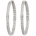 Creolen 925 Sterling Silber mit 88 Zirkonia Ohrringe Silberohrringe
