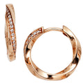 Creolen 585 Gold Rotgold 30 Diamanten Brillanten Ohrringe Rotgoldcreolen