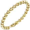 Erbsarmband 585 Gold Gelbgold 19 cm Armband Goldarmband Karabiner