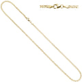 Zwillings-Panzerkette 333 Gelbgold 2,7 mm 50 cm Gold Kette Halskette Goldkette