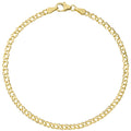 Zwillings-Panzerarmband 333 Gelbgold 19 cm Gold Armband Goldarmband Karabiner