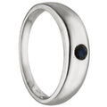Kinder Taufring 925 Sterling Silber 1 blauer Saphir Taufanhänger