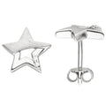 Kinder Ohrstecker Stern Sterne 925 Sterling Silber mattiert 4 Zirkonia Ohrringe