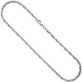 Halskette Kette 925 Sterling Silber rhodiniert 45 cm Silberkette Karabiner