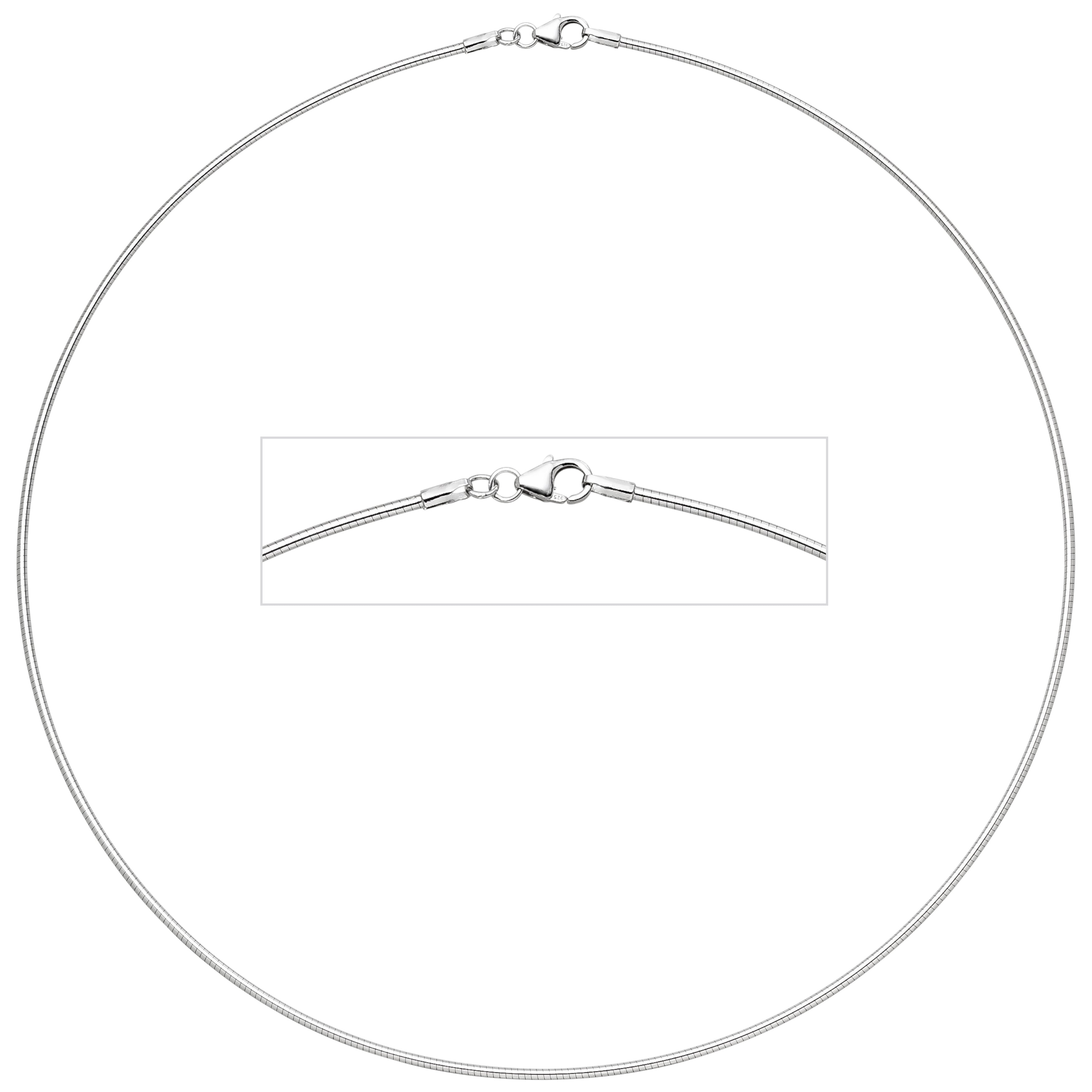 Halsreif 925 Sterling Silber 1,5 mm 50 cm Kette Halskette Silberhalsreif
