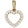 Anhänger Herz 585 Gold Gelbgold 18 Diamanten Brillanten 0,50ct. Herzanhänger