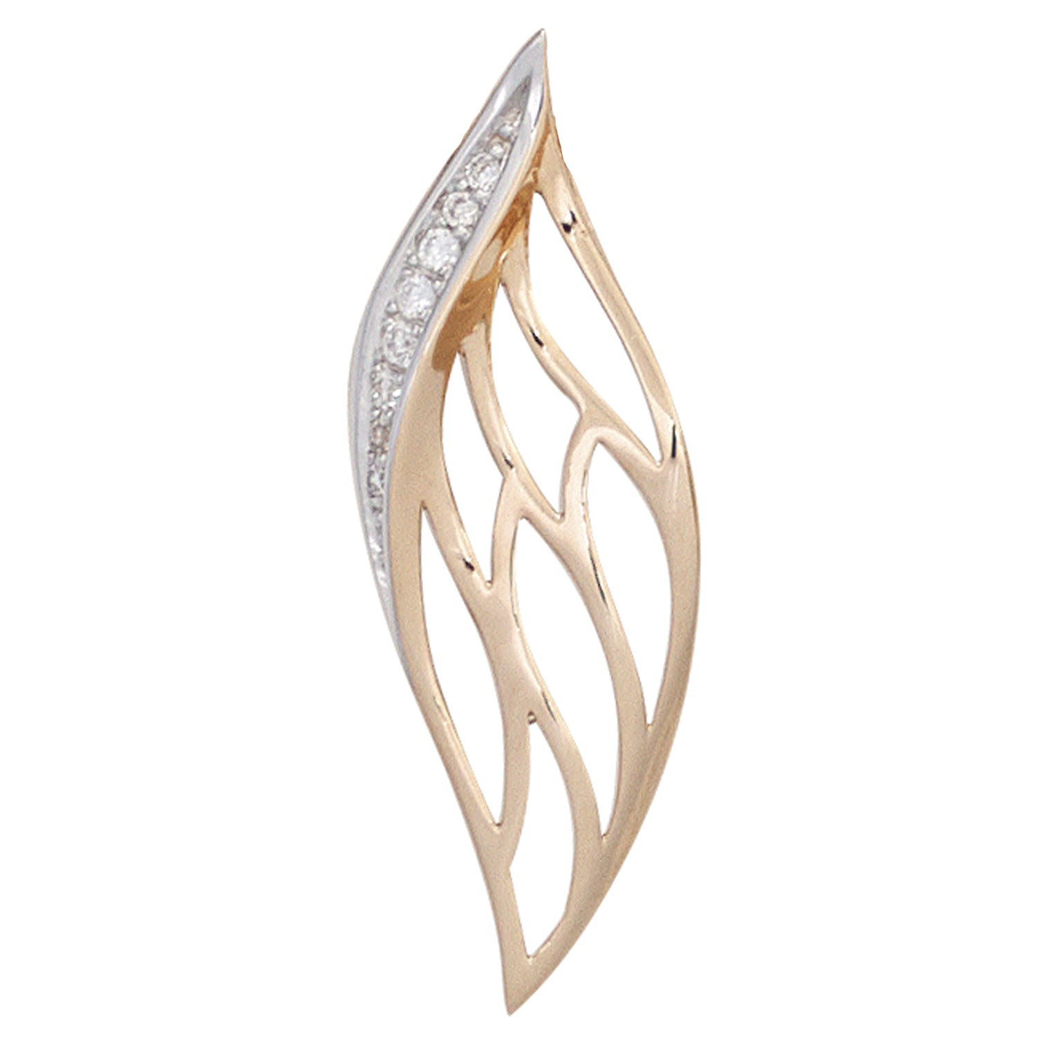 Anhänger 585 Gold Rotgold 8 Diamanten Brillanten 0,05ct. Rotgoldanhänger