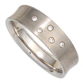 Damen Ring 950 Platin matt 5 Diamanten Brillanten 0,06ct. Platinring