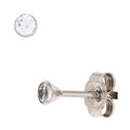Ohrstecker rund 333 Gold Weißgold 2 Zirkonia Ohrringe Weißgoldohrstecker