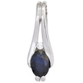 Anhänger 333 Gold Weißgold 1 blauer Saphir 1 Diamant Brillant Goldanhänger