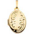 Medaillon oval 333 Gold Gelbgold Anhänger zum Öffnen