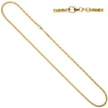 Zopfkette 585 Gelbgold Weißgold bicolor 1,9 mm 45 cm Gold Kette Goldkette