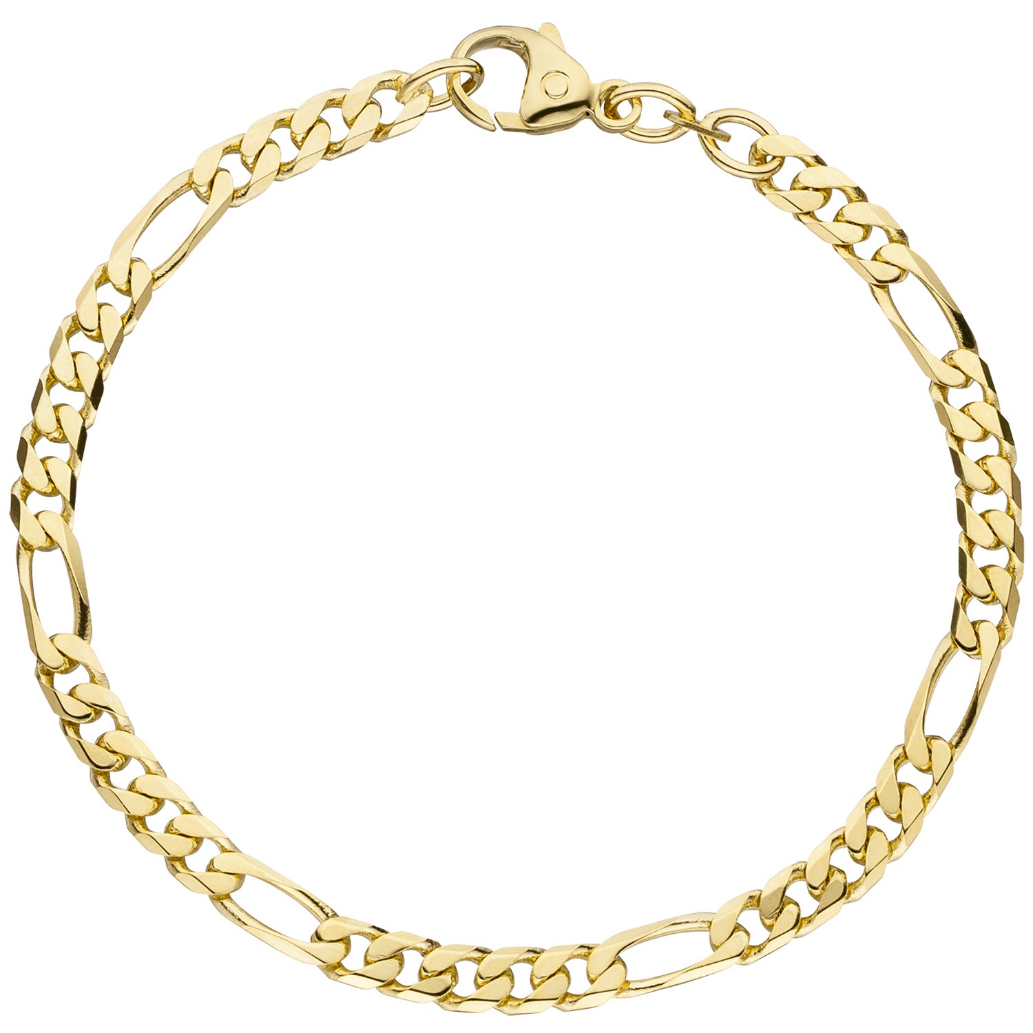 Figaroarmband 585 Gold Gelbgold 18,7 cm Armband Goldarmband Karabiner
