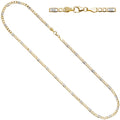 Steg-Panzerkette 333 Gelbgold 3,7 mm 45 cm Gold Kette Halskette Goldkette